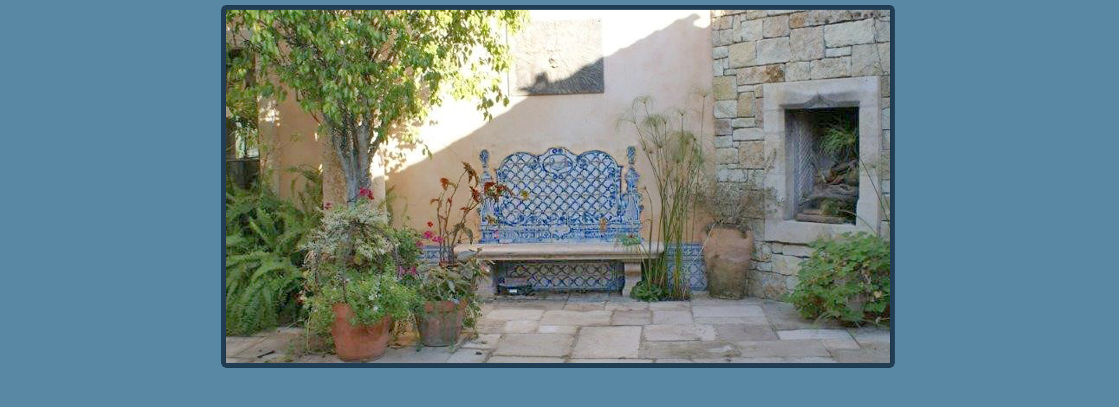 Bench created with Portuguese Tiles - Azulejos