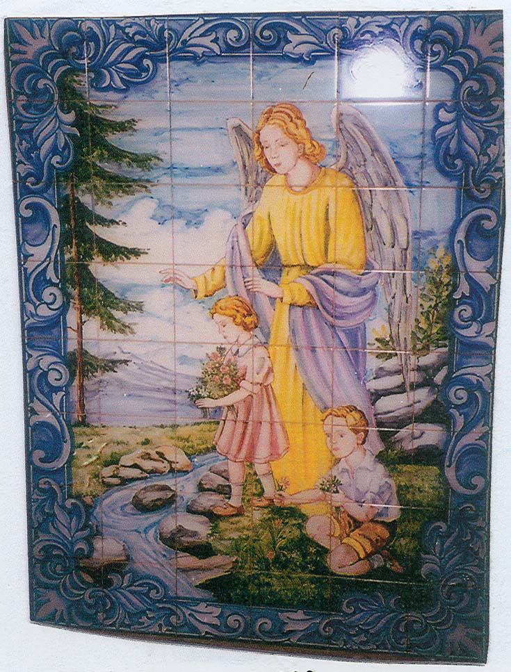 Virgen de las Mercedes Virgin of Mercy Tile Mural Kitchen Backsplash Ceramic 